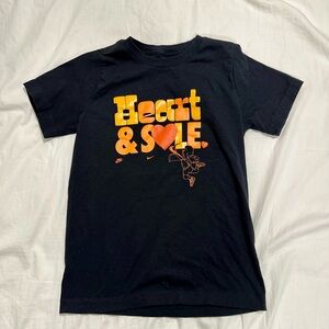 Nike Black Tee with White Logo Print